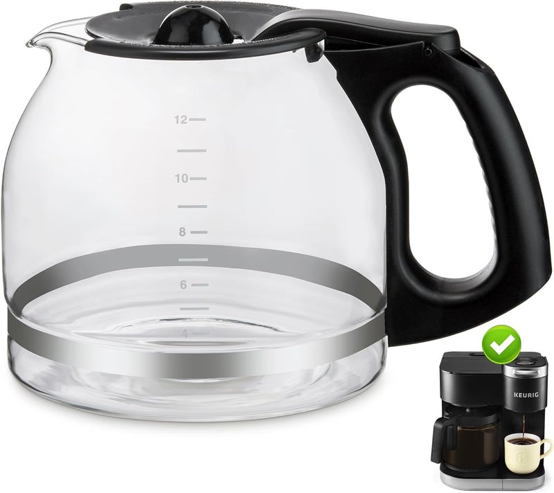 Sendextra 12-CUP Glass Replacement Coffee Carafe ONLY for KEURIG K-DUO Single Serve & Carafe Coffee Maker | NOT the K-Duo Essentials Model - Image 1